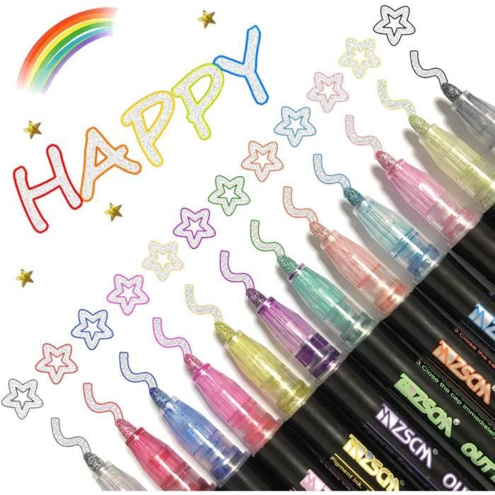 Marqueurs à Double Pointe, 60-80-100 Pièces, Stylos à Double Brosse