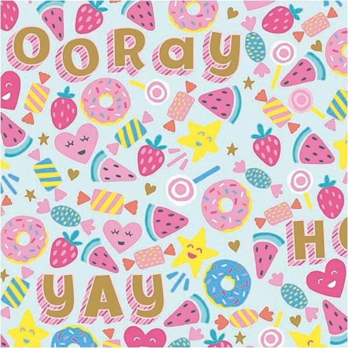 Papier Cadeau D'anniversaire Rose Pour Fille - Lot De 3 Rouleaux (ballet, Cygne, Cœur), 43x300 Cm Chacun