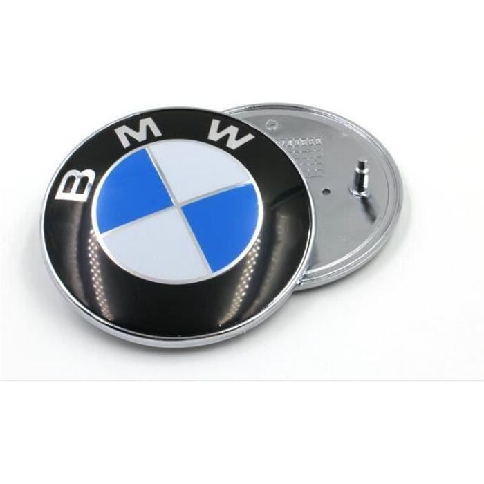 2 Logo Badge Emblème BMW 82mm Capot +82mm Coffre logo