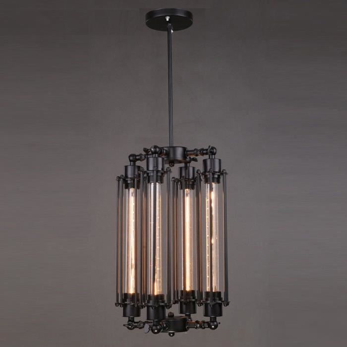 Pendentif en HL414 Vintage luminaire plafond lampe rétro lustre 4 lumières luminaire Bar