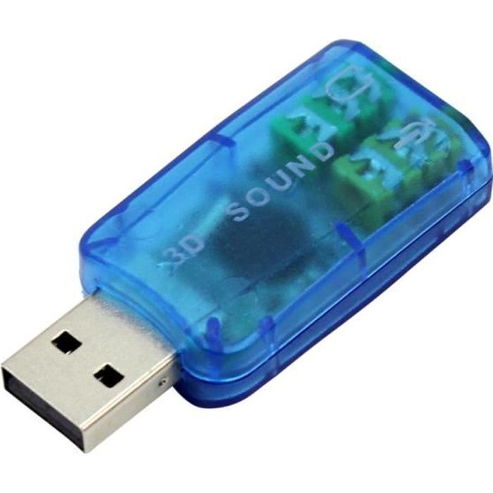 Adaptateur Carte Son 5.1 USB Audio Micro Casque Interface Plug.