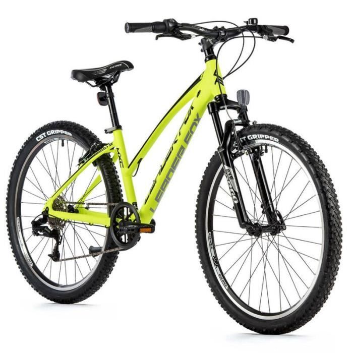 VTT musculaire femme Leader Fox Mxc 2023 - jaune fluo - 170/178 cm