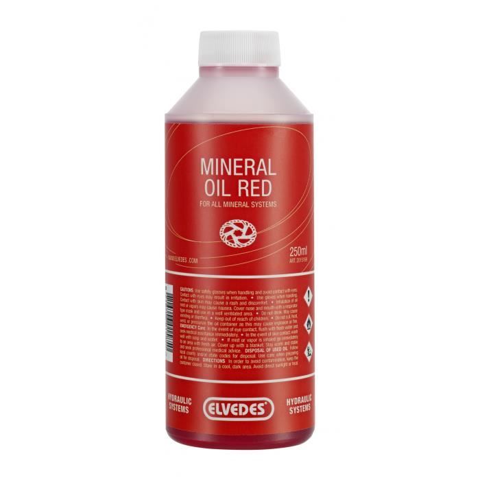Huile minérale rouge Elvedes - Shimano - 250 ml