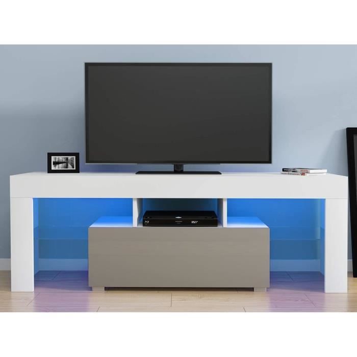 avec Couleur Réglable Capacité de Charge 30 kg Convient pour Salon ou Chambre SIRHONA Meuble TV LED Noir Éclairage LED RVB Banc TV 130x35x45cm avec Couleur Réglable Capacité de Charge 30 kg Convient pour Salon ou Chambre SIRHONA Meuble TV LED Noir Éclairage LED RVB Banc TV 130x35x45cm