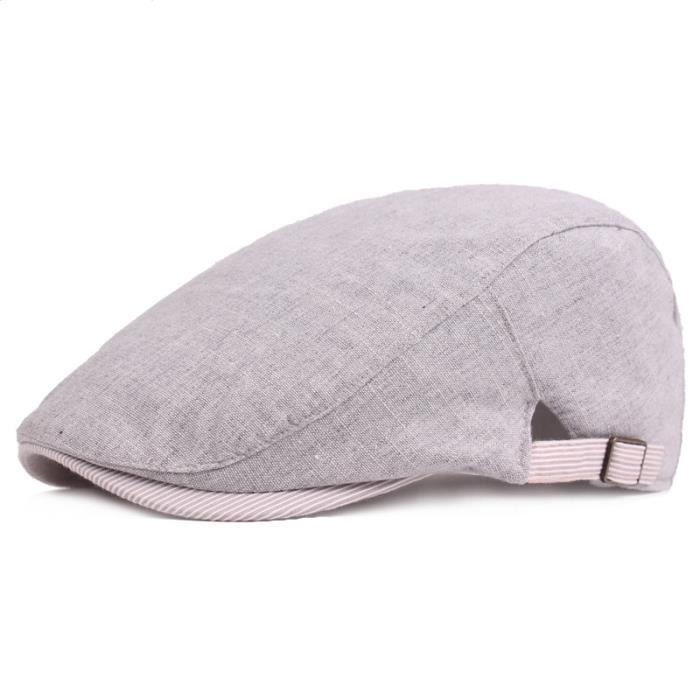 Béret à Carreaux Homme – Casquette Décontractée Visière Courte – Taille Unique Réglable – Coton, Pour Sport, Loisirs