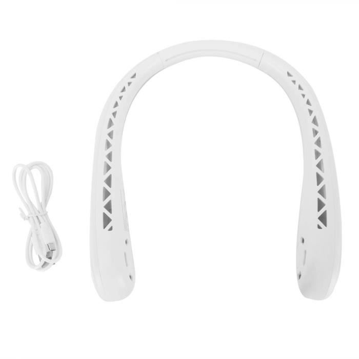 Ventilateur rechargeable - Fafeicy - Ventilateur électrique portatif sans lame - Blanc - Niveau sonore 45 dB