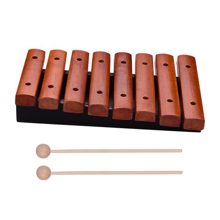 Homyl 1 Set 8 Xylophone En Bois Clé Avec Jouet éducatif Précoce Maillets Pour Enfants 