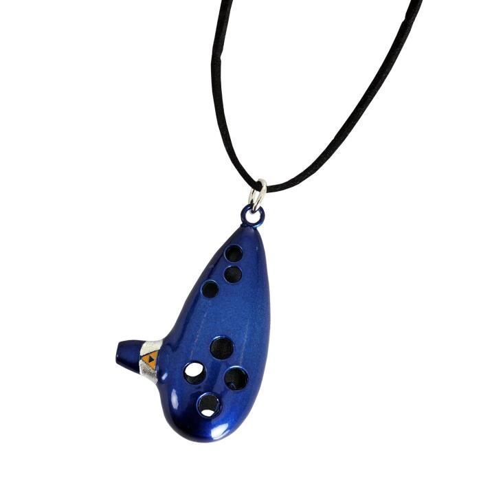 Legend of Zelda Bleu Flûte Métal Collier Pendentif Legend of Zelda Bleu Flûte Métal Collier Pendentif