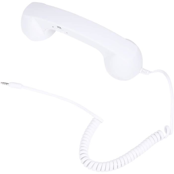 Combiné Téléphonique Rétro Annadue – Vintage Pour Tous – Filaire Noir – Neuf