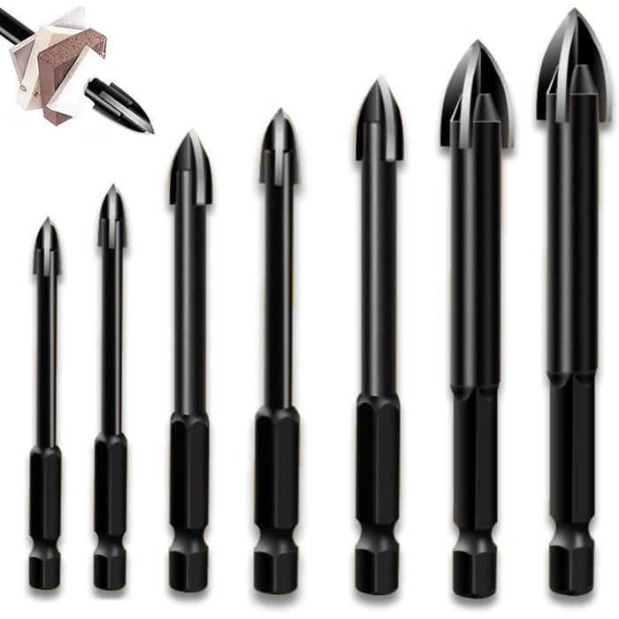 6x Foret Carrelage Verre Mèche Carrelage Ceramique Forets Porcelaine Forage