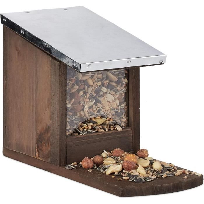 Mangeoire En Bois Pour écureuil | Mangeoire Pour écureuil Avec Trous De