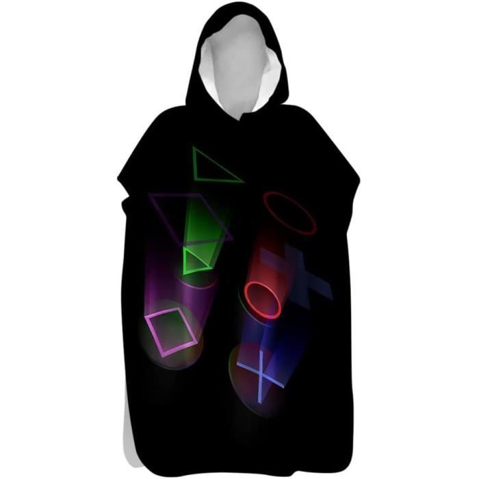 Poncho De Surf Séchage Rapide Microfibre – Serviette à Changer Avec Capuche Pour Enfant – Robe De Plage Pour Natation, Plongée, Source Chaude, Parka Bain
