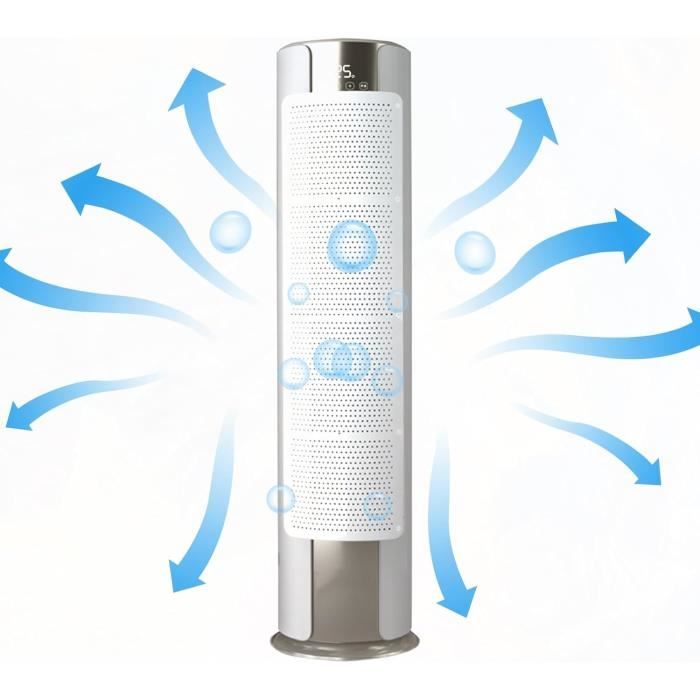 Déflecteur Universel Pour Climatisation - 8 Ailettes Orientables 270° - Montage Sans Outil - Anti-condensation - Confort été/hiver