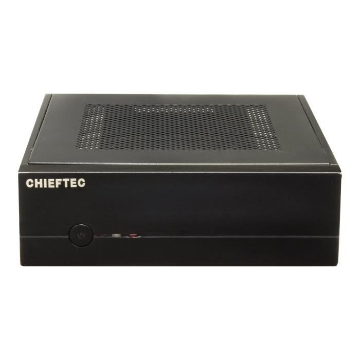 Chieftec Compact Series IX-01B Ordinateur de bureau à faible encombrement mini ITX 85 Watt (ITX) noir