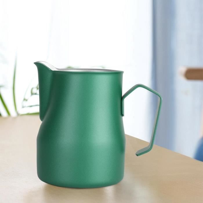 Pichet à Latte Art 600ml Acier Inoxydable Avec Graduations - Vert Foncé Pour Cappuccino & Mousse De Lait
