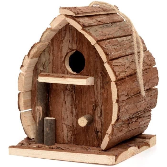 Nichoir Pour Oiseaux Semi-Ouvert En Bois Massif - Pour Merles Et Mésanges - Résistant Aux Intempéries - FSC