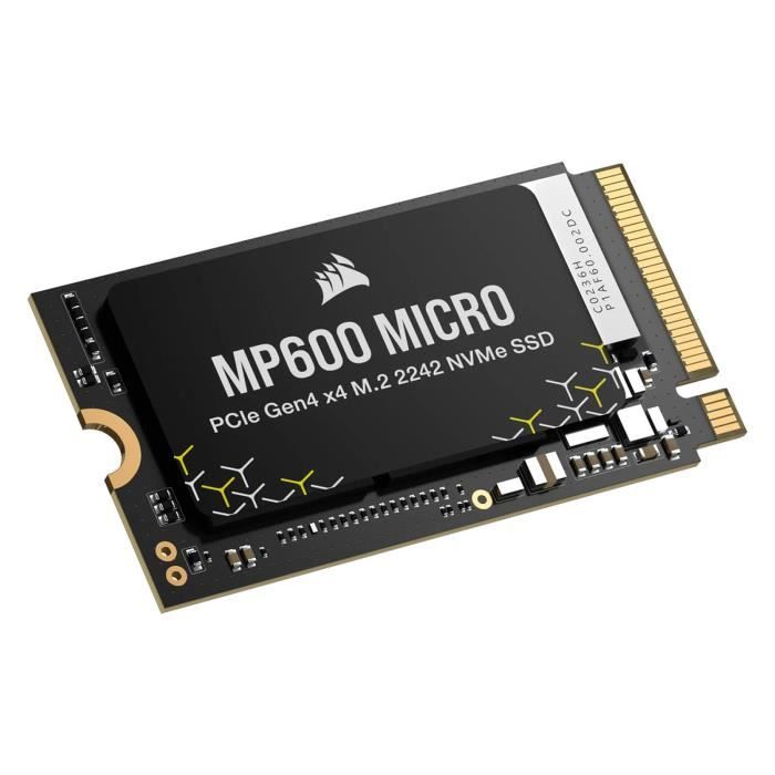 Corsair Force MP600 MICRO 1 To - Disque SSD 1 To NAND 3D TLC M.2 2242 PCI-E 4.0 4x NVMe 1.4