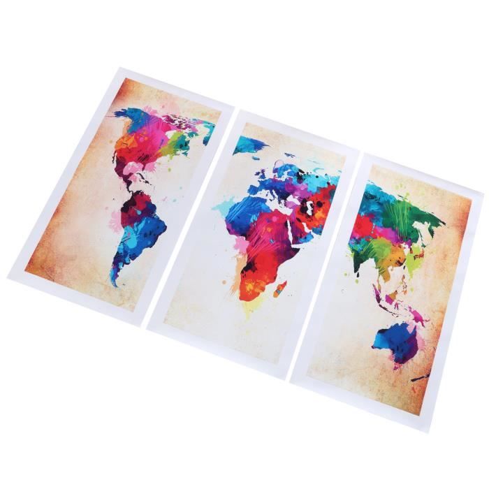 Poster carte du monde – Trouvez le meilleur prix - leDénicheur