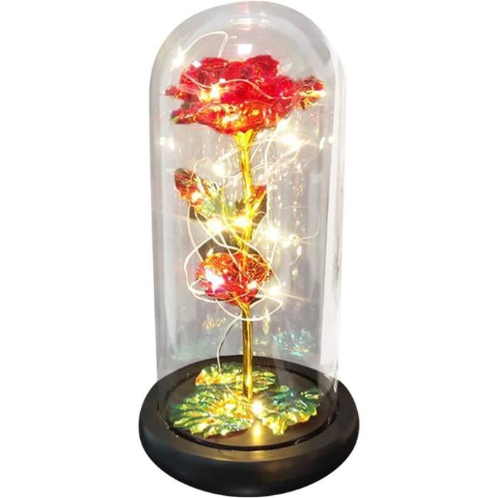 Rose éternelle Belle Et La Bête - Cadeau Romantique LED Pour Elle