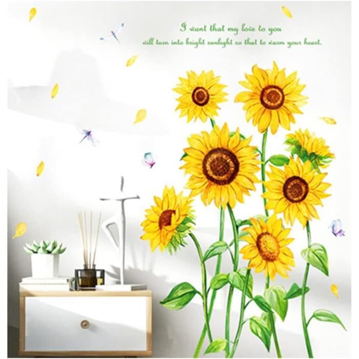 Autocollants Voiture Tournesol Et Papillons - Lot Flower Set 09, Style Vintage, Made In Germany