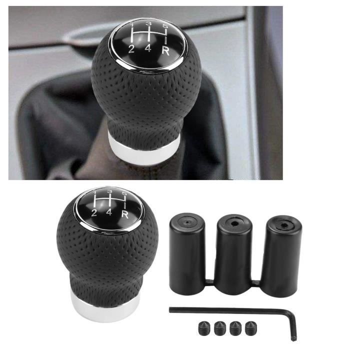 Pommeau De Levier De Vitesse 5/6 Vitesses Pour Toyota Corolla Et Auris (2007-2013) - R6 Argent - Housse En Cuir PU Et ABS