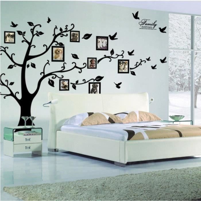 LOOK-Stickers muraux arbre + cadre photo - Autocollants - 200 x 250 cm -  Cdiscount Maison