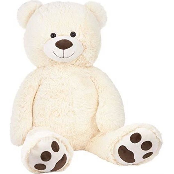 Peluche géante XXL - HENRY BRUBAKER - Ours / Nounours - Ultra Douce &  Mignonne - Blanc - 100 cm - Cdiscount Jeux - Jouets