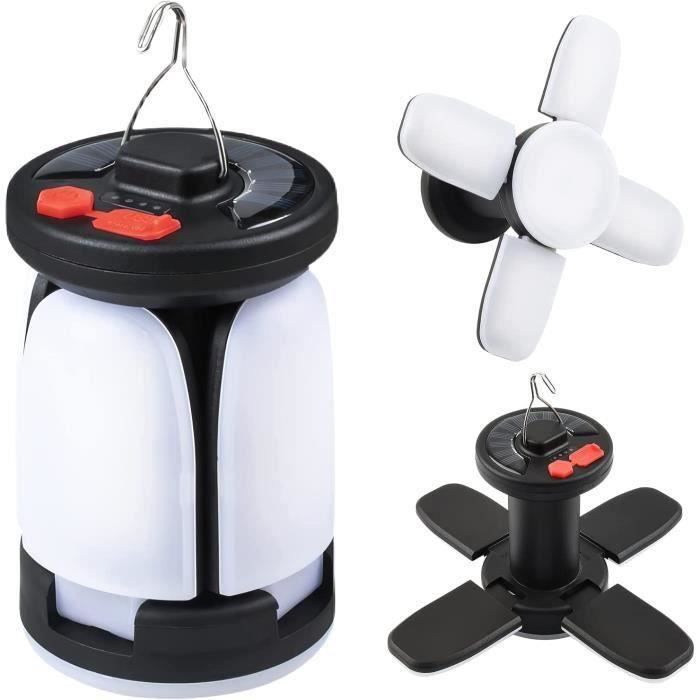Ventilateur Solaire, Ventilateur Camping Rechargeable 10400 MAh Ventilateur Tente Portable Avec Lumiere Led Minuterie 4 Vitesses Ventilateur 98810269
