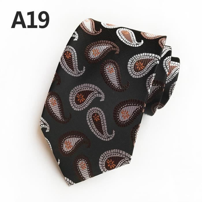 Cravate Homme Clericci Marron Doré - Polyester Classique 57-60 Pouces - Neuve Avec étiquette