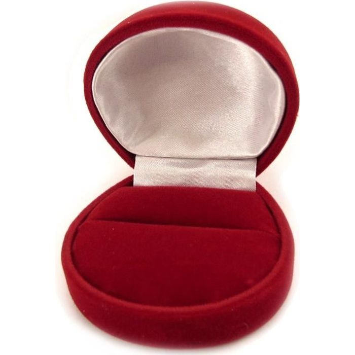Ancien Écrin à Bague En Velours Gris - Boîte à Bijou Vintage - Occasion - Parfait Pour Cadeau Ou Collection