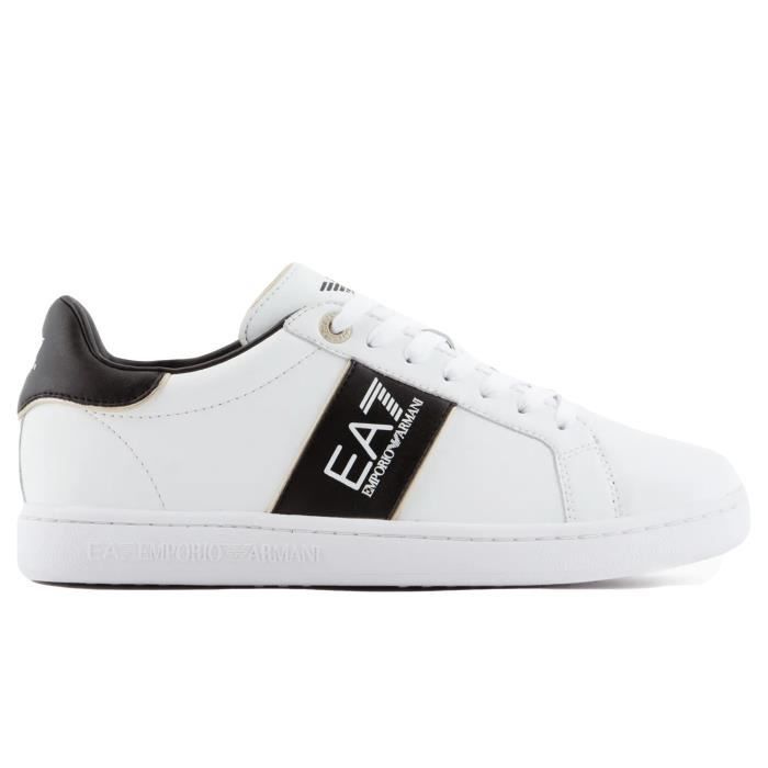 Basket EA7 Emporio Armani SNEAKER - Homme - Blanc - Cuir - Lacets