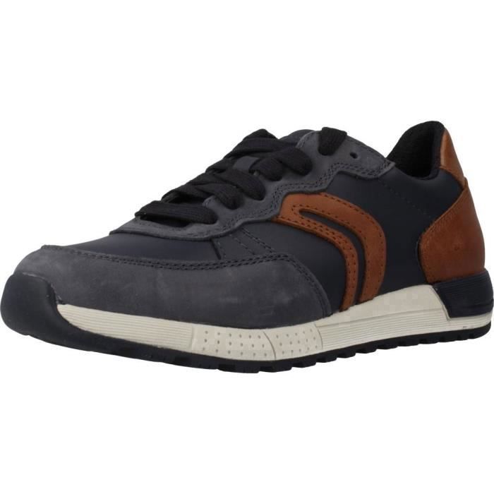 Geox Basket Geox - Enfant Garçon - 89765 - Bleu - Textile - Lacets