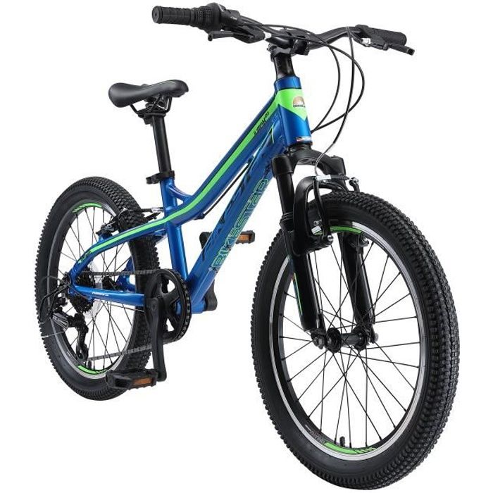 Vélo tout terrain pour enfants BIKESTAR 20 pouces - Edition VTT - Bleu Vert