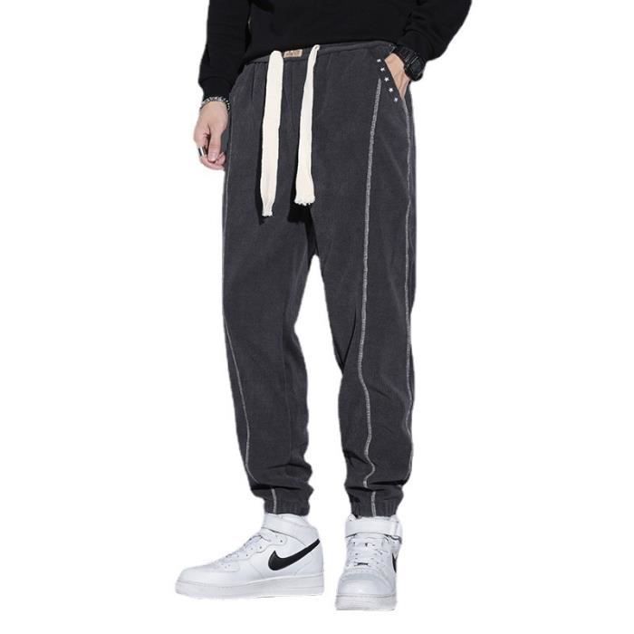 Pantalon Velours Côtelé Homme - Coupe Ample élastiquée, Confort Hiver Automne, Décontracté Sport Outdoor