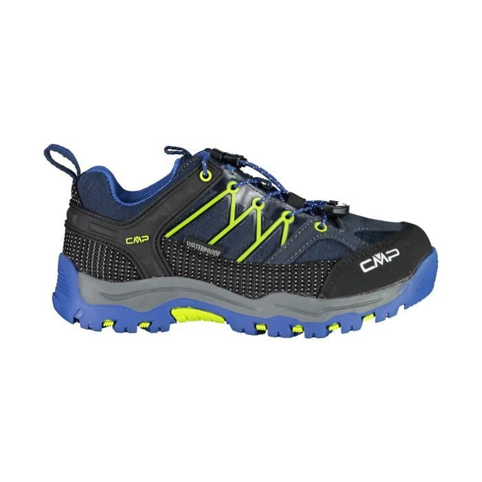 chaussures de marche de randonnée basse jeune garçon cmp rigel waterproof - b.blue-electric - 28