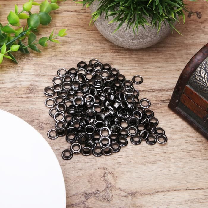 Mxzzand Œillet 100PCS 6mm Laiton Double Face Oeillet Rivet Creux pour