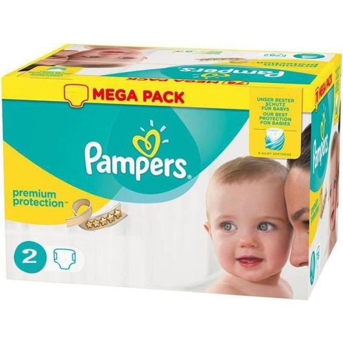 Pampers Couches New Baby Premium Protection, taille 1 : 2-5 kg - Le paquet  de 22 : : Bébé et Puériculture