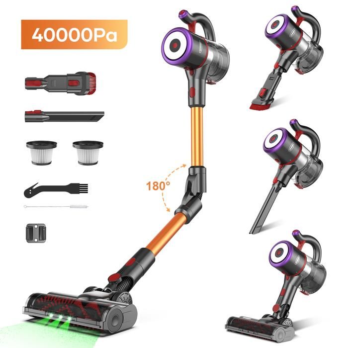 Aspirateur Balai sans Fil ONSEEN 27Kpa 450W - Batterie Lithium Ion - Bac à  poussière 1.5L - Autonomie 50 min - Cdiscount Electroménager