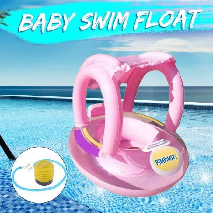 Pimpimsky Bouee Bebe Siege De Piscine Anneaux De Natation Bouee Gonflable Avec Parasol Bouee Bebe De 3 Mois A 6 Ans Cdiscount Jeux Jouets