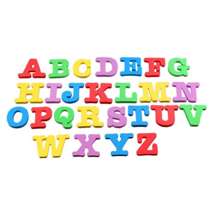 Alphabet lettres majuscules stickers auto adhésif permanent A-Z Noir Blanc 3"