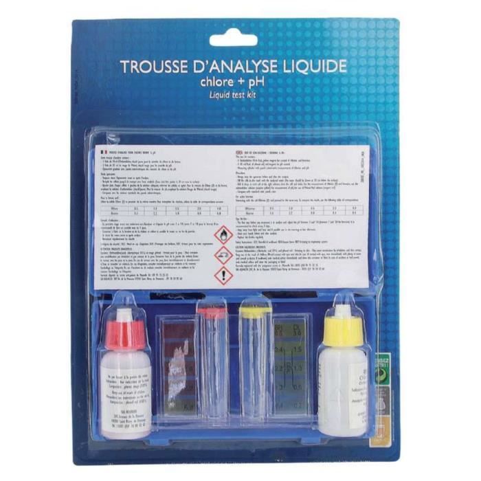 Trousse analyse chlore brome + pH Cdiscount Jardin