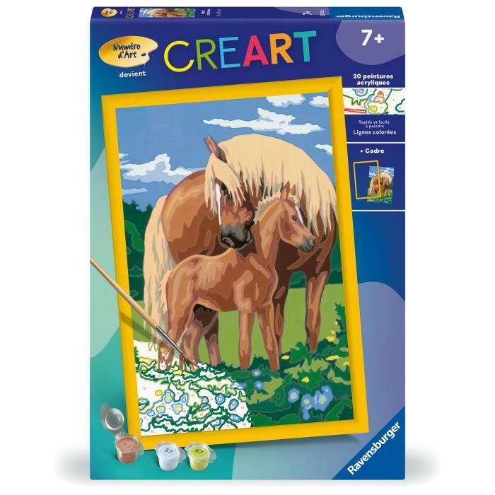 Ravensburger – Numéro d’Art Grand Format – Horde de Chevaux – Loisir créatif – Kit de Peinture par numéros – Activité détente et créative – Dès – 28682 ��– Version française - vue 9