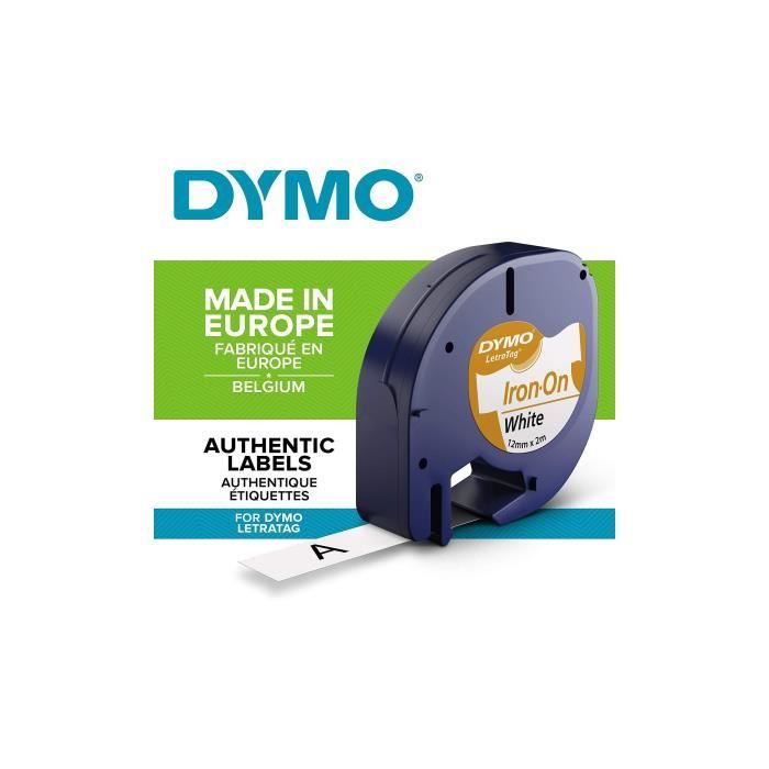 Rubans textile transfert DYMO LetraTag pour marquage vêtements