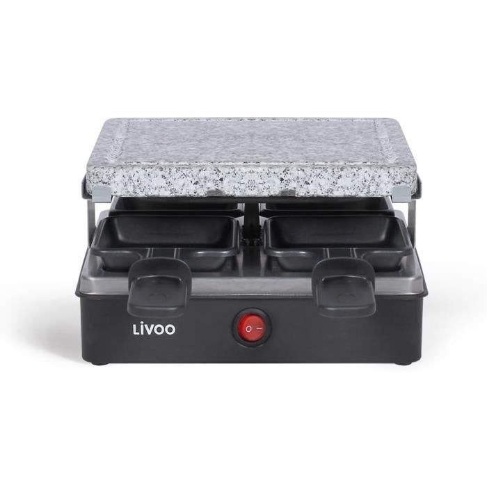 Ipow Lot De 4 Appareil Raclette Bougie à Revêtement Antiadhésif