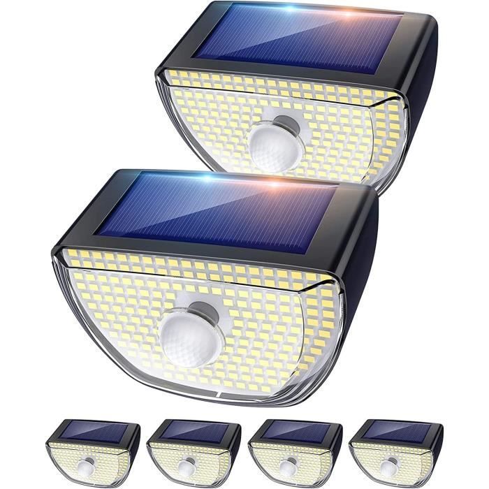Lot De 2 Lampes Solaires D'extérieur à 56 LED, étanches IP65, Angle D 120 Adaptees Au Jardin Avec Cable De 16 5 Pieds 96512592