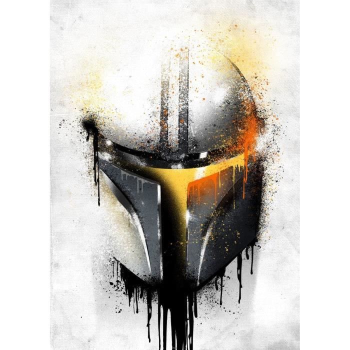 Displate Poster en Métal Monté sur Aimant Star Wars Mandalorian