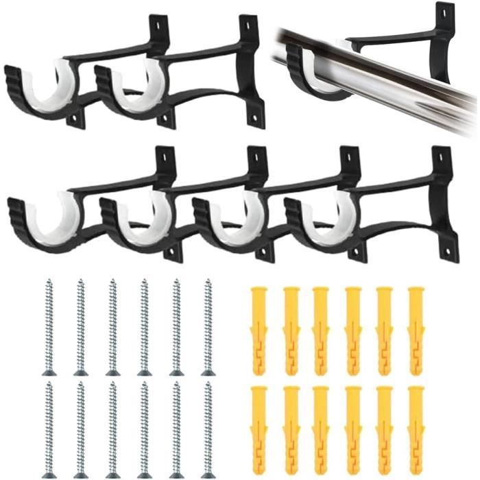 2 PCS Support Seche Cheveux Mural En Acier Inoxydable Porte Sèche