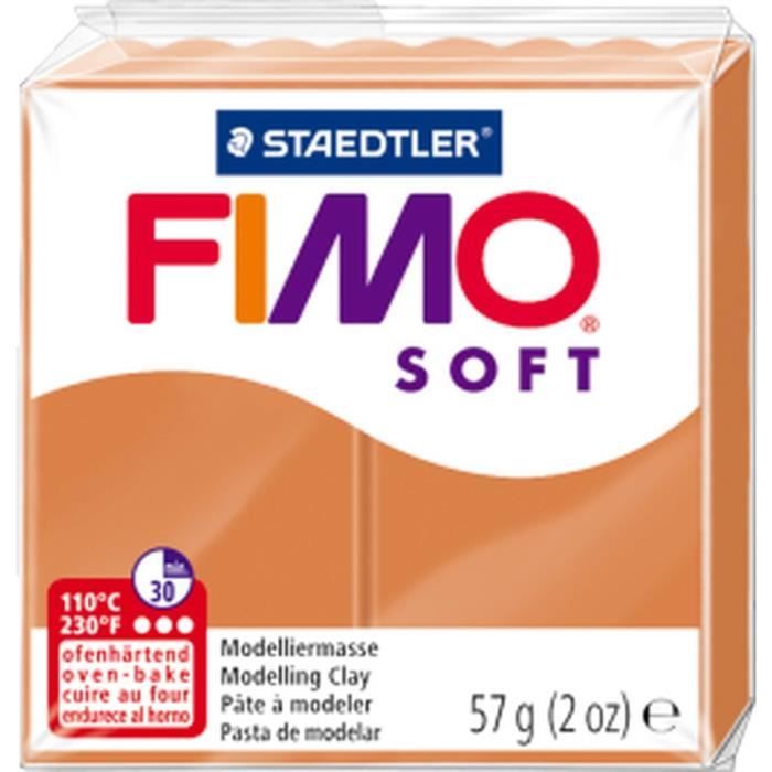 Pâte Polymère FIMO Soft - Marque FIMO - Couleur Beige Cognac - 56g