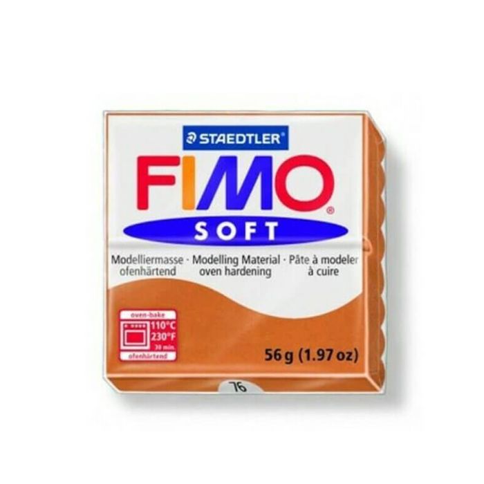 Pâte Polymère FIMO Soft - Marque FIMO - Couleur Beige Cognac - 56g