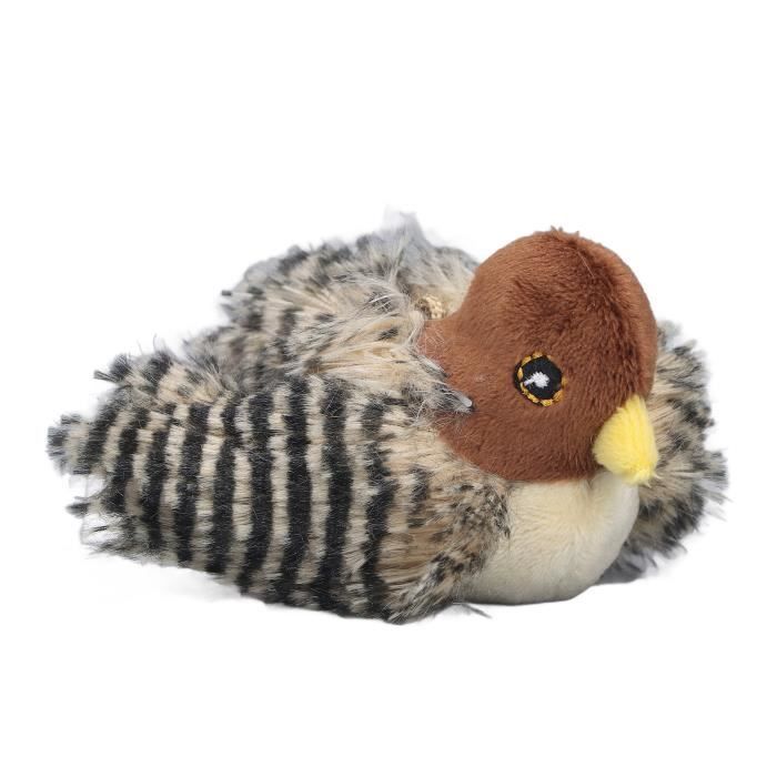 Comparer les prix de Jouet interactif pour chat - SURENHAP - Oiseau en peluche - Électrique - Son grinçant - Doux au toucher